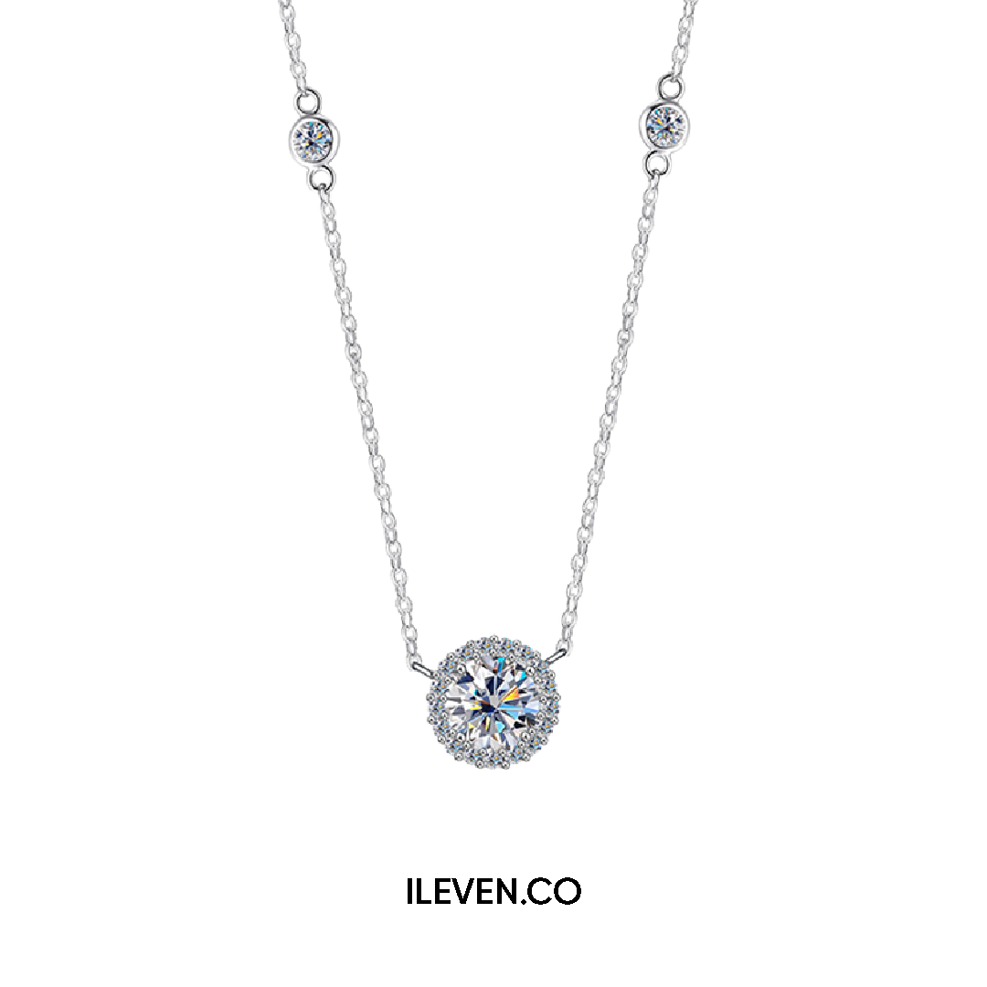 RADIANT HALO NECKLACE – CRAFTED IN STERLING SILVER WITH TRIPLESHIELD™