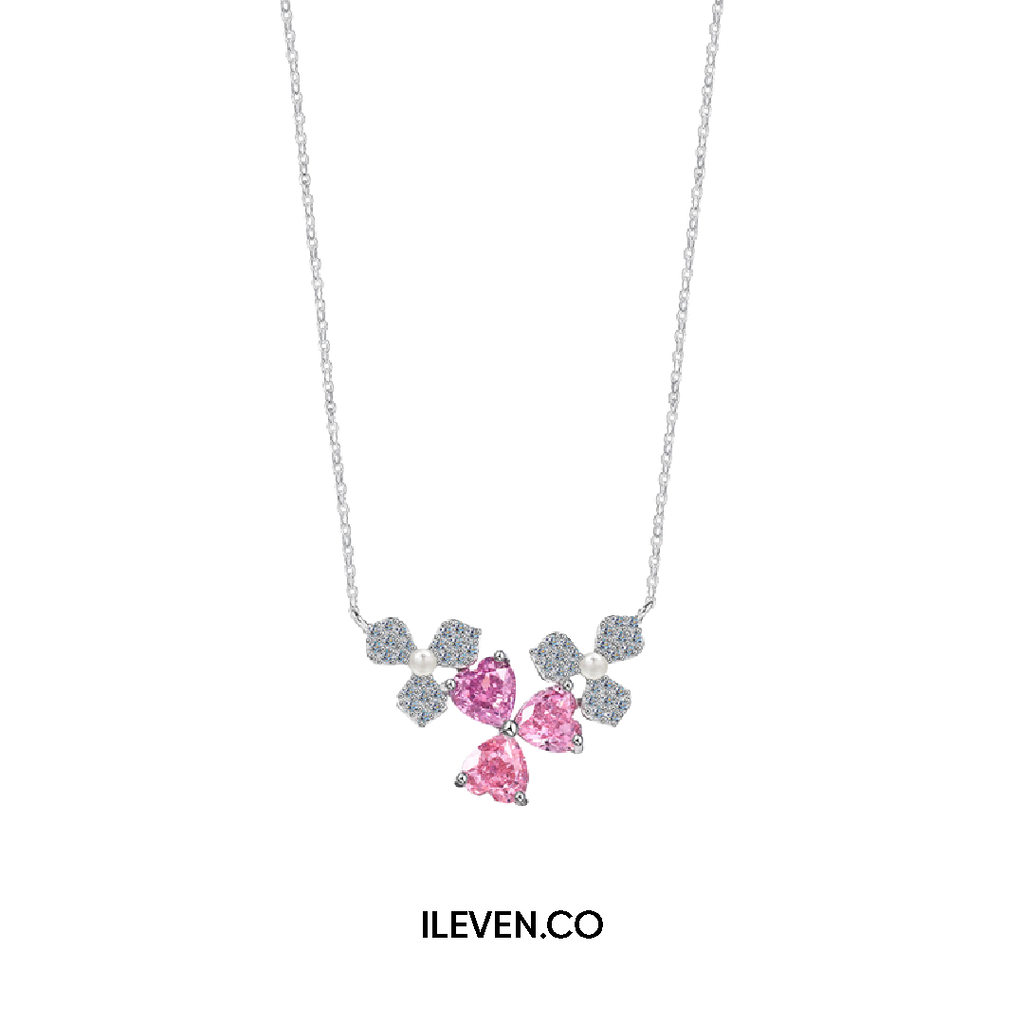 RADIANT PINK NECKLACE –  CRAFTED IN STERLING SILVER WITH TRIPLESHIELD™