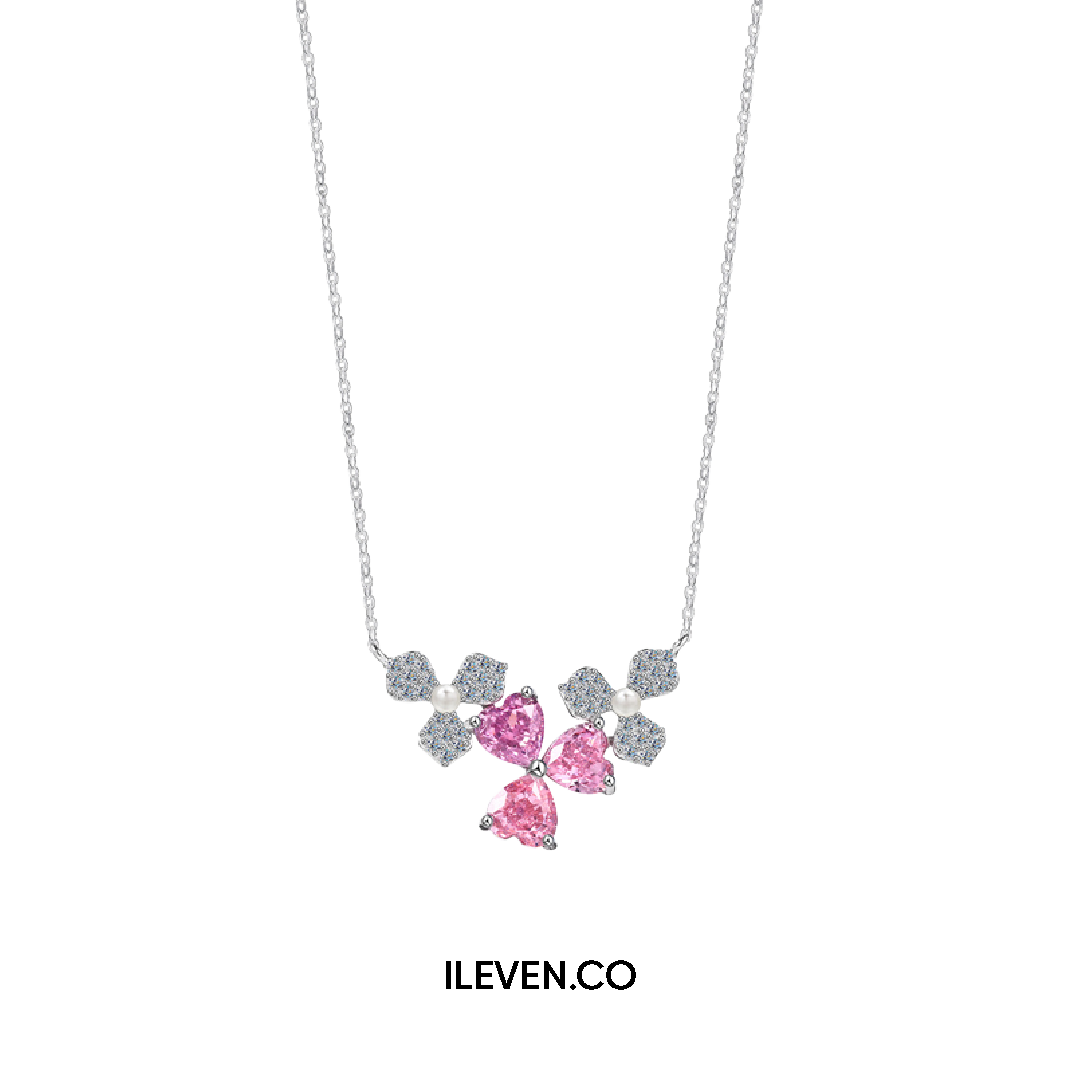 RADIANT PINK NECKLACE –  CRAFTED IN STERLING SILVER WITH TRIPLESHIELD™