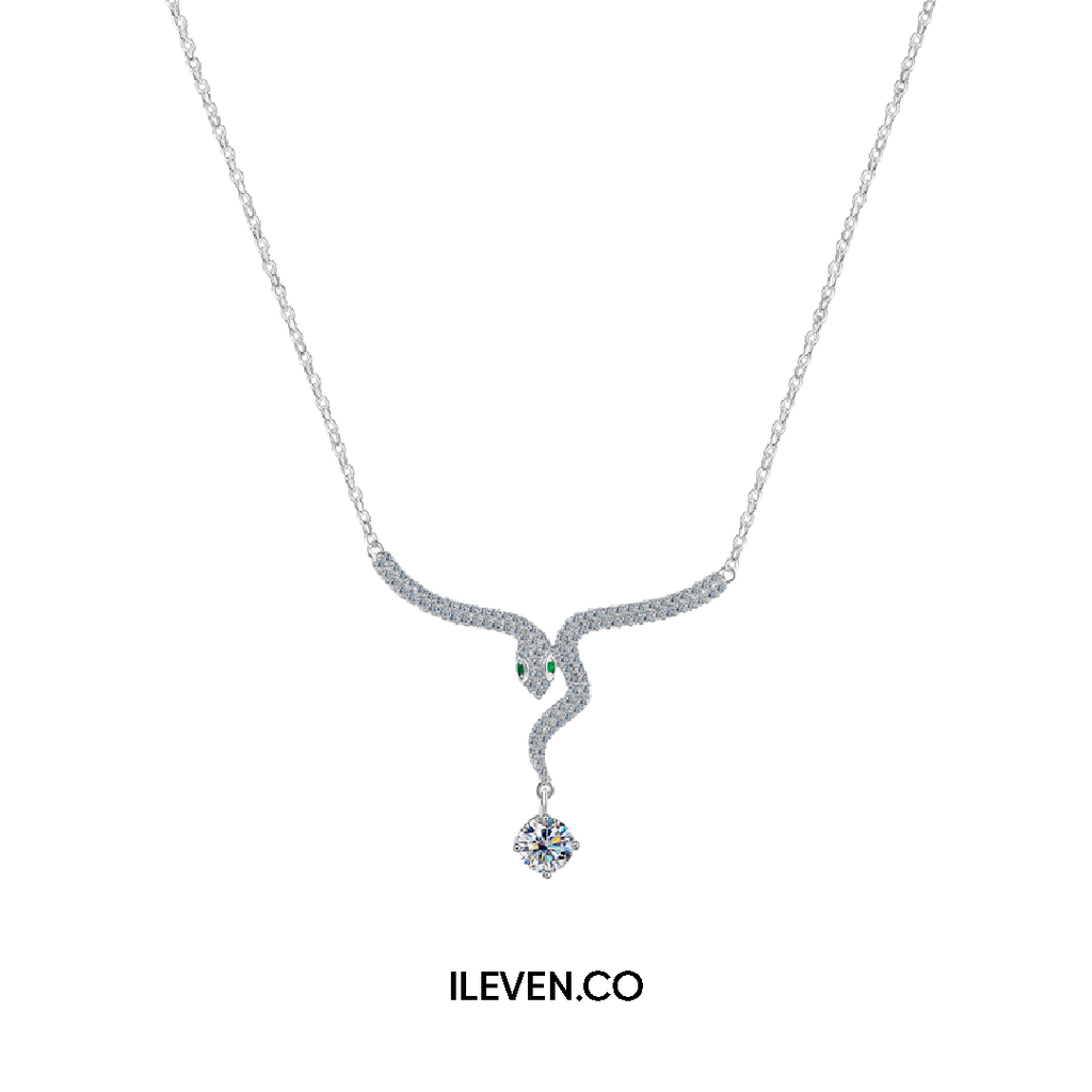 SERPENT ELEGANCE NECKLACE –  CRAFTED IN STERLING SILVER WITH TRIPLESHIELD™