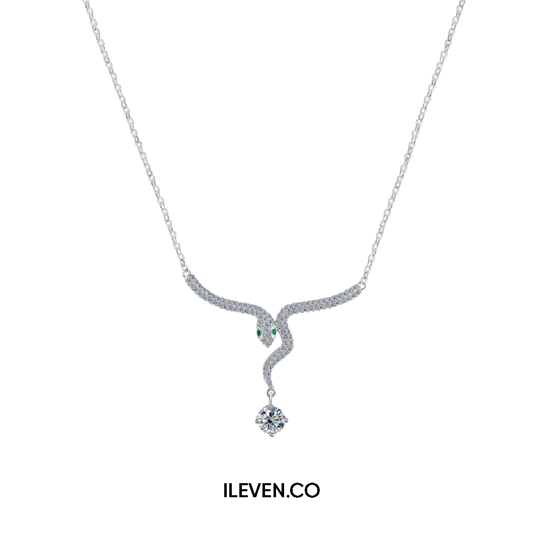 SERPENT ELEGANCE NECKLACE –  CRAFTED IN STERLING SILVER WITH TRIPLESHIELD™