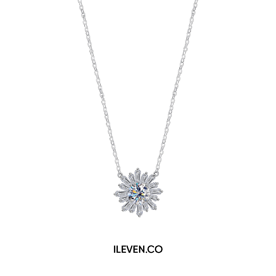 SNOWFLAKE RADIANCE NECKLACE – CRAFTED IN STERLING SILVER WITH TRIPLESHIELD™