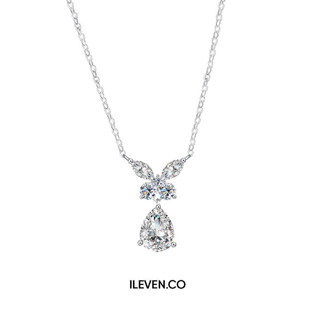 TEARDROP ELEGANCE NECKLACE – CRAFTED IN STERLING SILVER WITH TRIPLESHIELD™