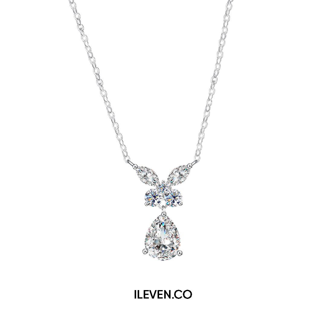 TEARDROP ELEGANCE NECKLACE – CRAFTED IN STERLING SILVER WITH TRIPLESHIELD™