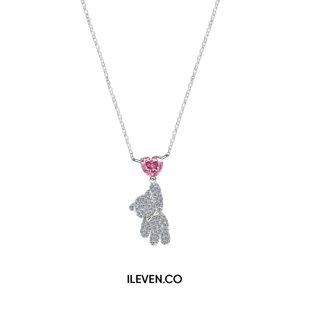 TEDDY HEART NECKLACE –  CRAFTED IN STERLING SILVER WITH TRIPLESHIELD™
