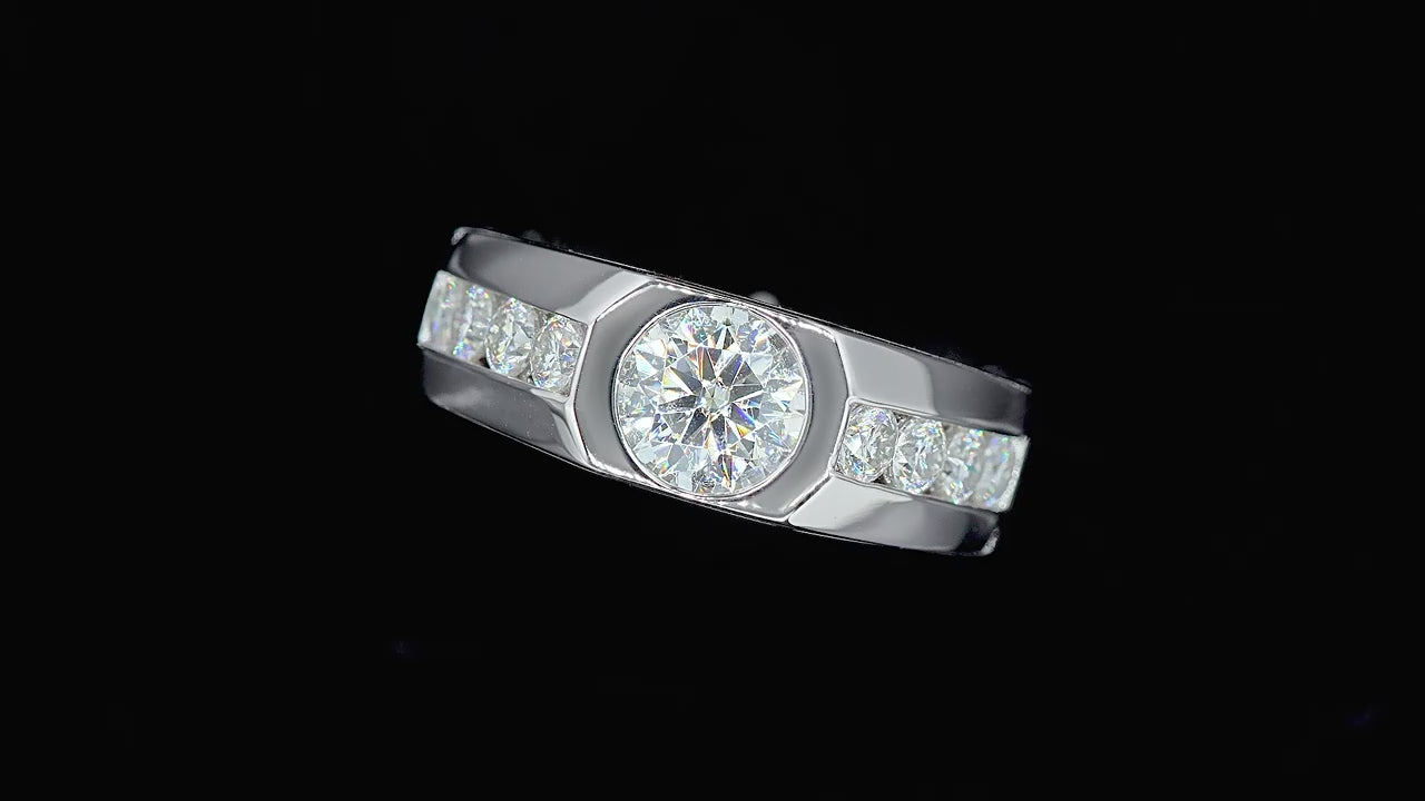 NHẪN MOISSANITE CỔ ĐIỂN RỰC RỠ – ĐƯỢC CHẾ TẠO BẠC STERLING VỚI ETERNAGOLD™